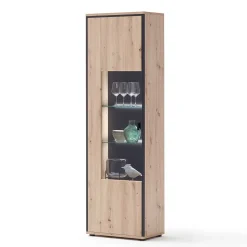 TV Wohnwand Set in Dekor Eiche - Nikdus (dreiteilig)