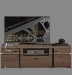 TV-Element in Esche und Wildeiche - Mattadore