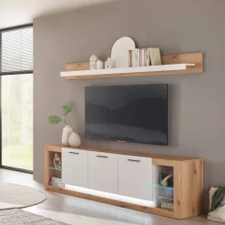 TV-Lowboard & Wandboard Set - Adejano (zweiteilig)