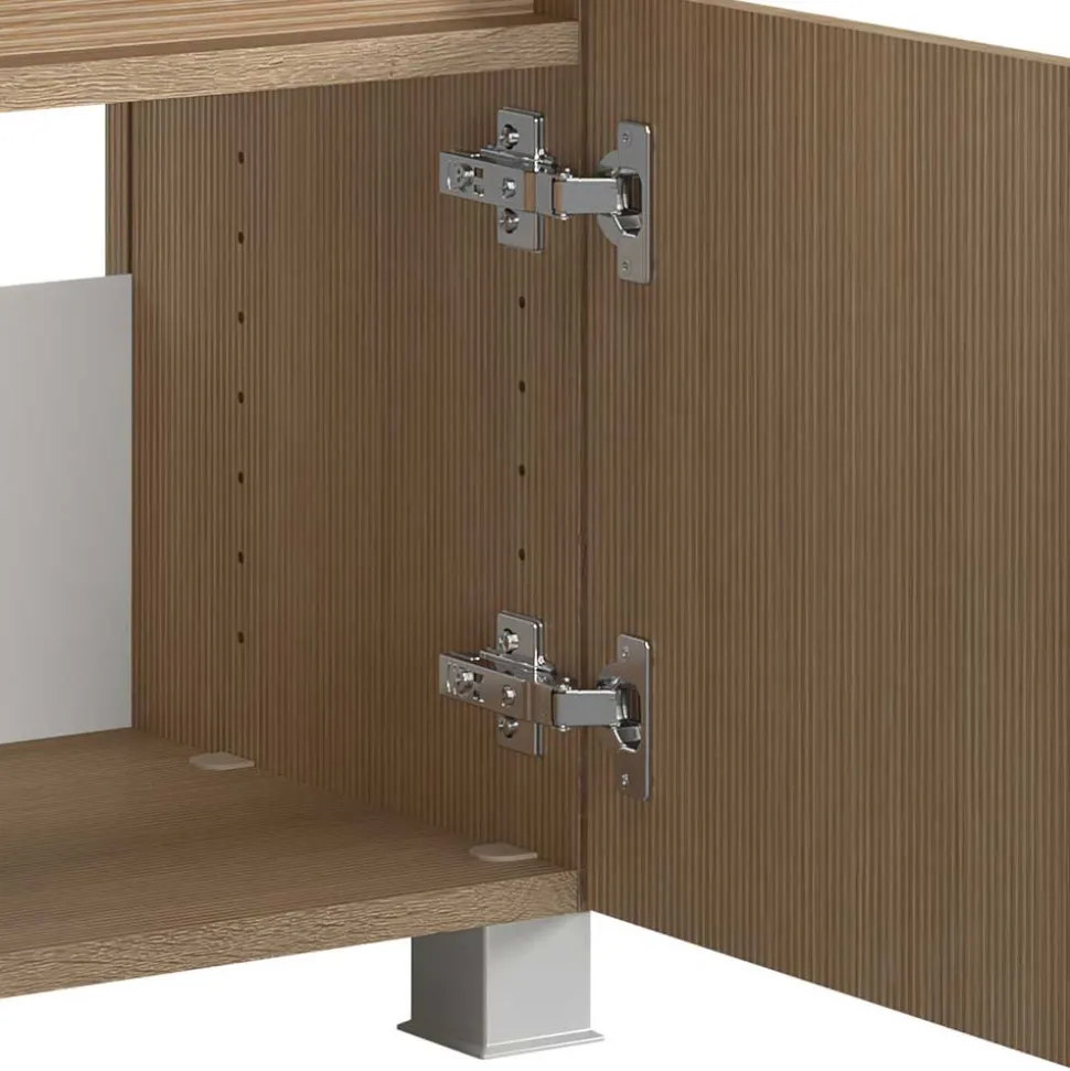 Unterbeckenschrank in Eiche Hell Holzoptik - Vibulam