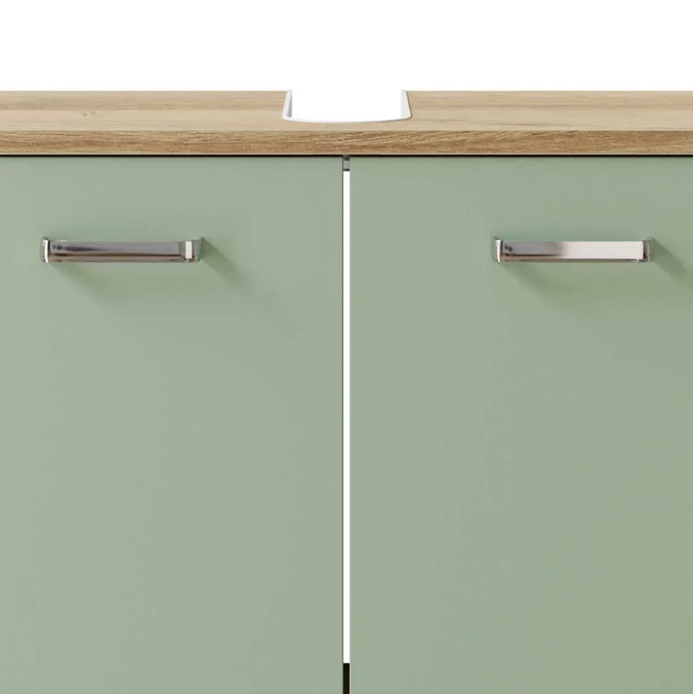 Unterbeckenschrank in Graugrün - Silevos