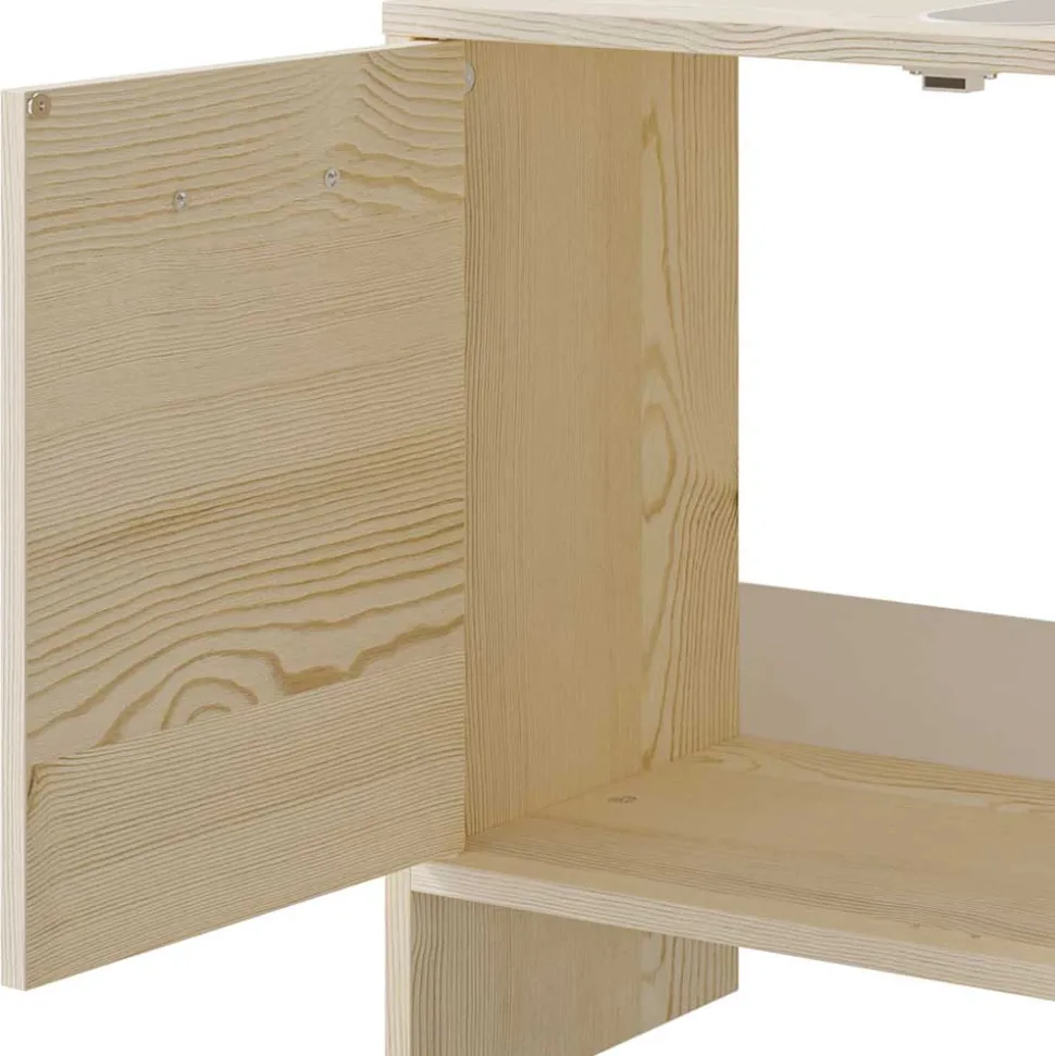 Unterbeckenschrank in hellem Holzdekor Pinie - Lecego
