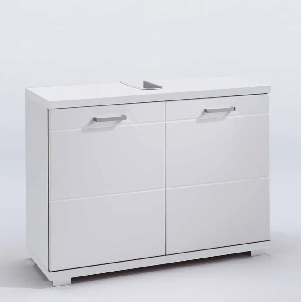Unterbeckenschrank in Weiß - 2-türig - Fieston