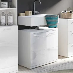 Unterbeckenschrank in Weiß - 2-türig - Fieston