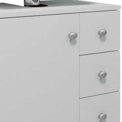 Unterbeckenschrank mit Tür und drei Schubladen - Huanga