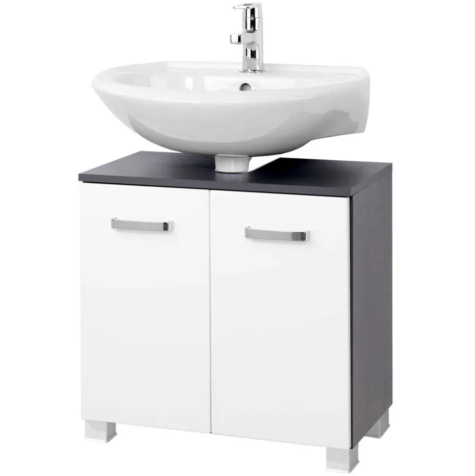 Unterbeckenschrank Tiamos in Weiß Anthrazit
