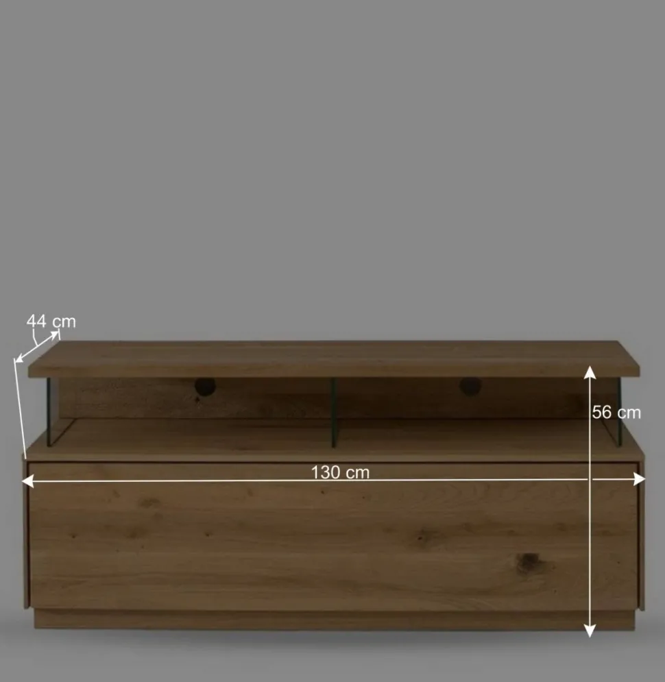 Unterschrank Fernseher aus Wildeiche Massivholz - Obinson