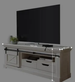 Unterschrank für TV mit Schiebetür - Kuito