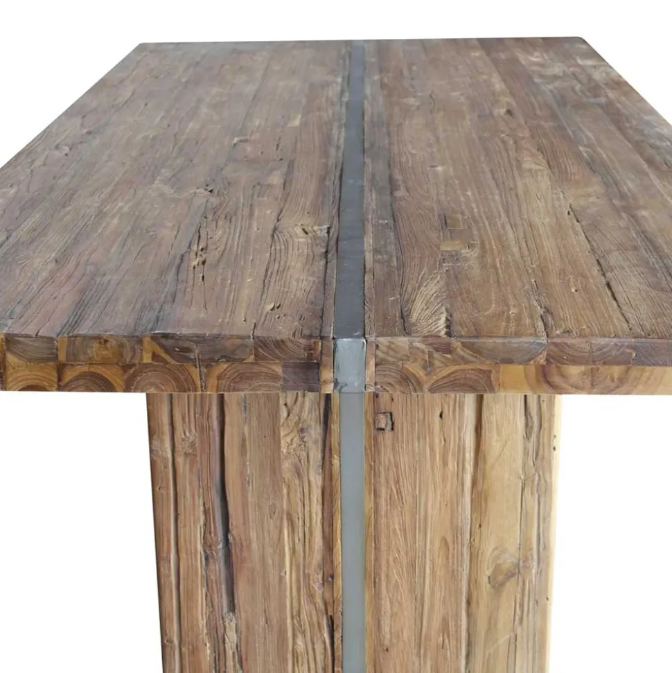 Uriger Esstisch aus Recyclingholz Teak - Etrova