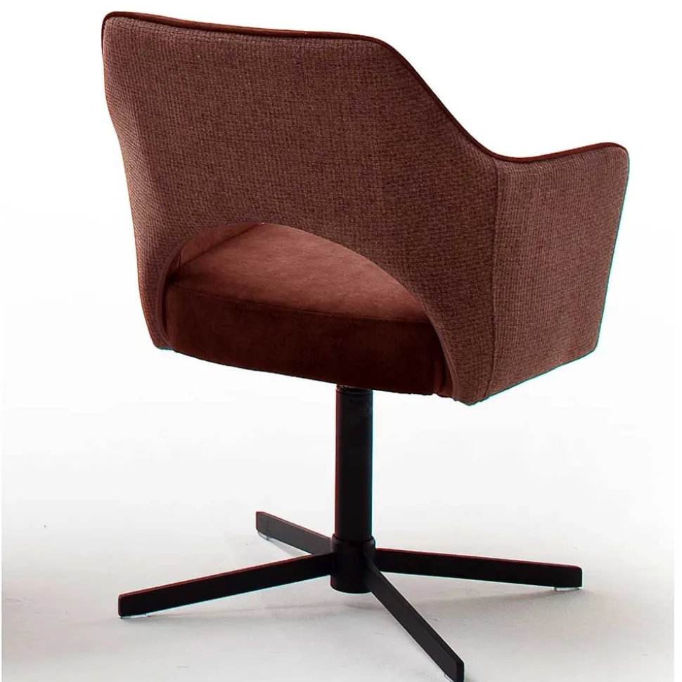 Velours Armlehnstühle in Rostfarben - Fiorello (2er Set)