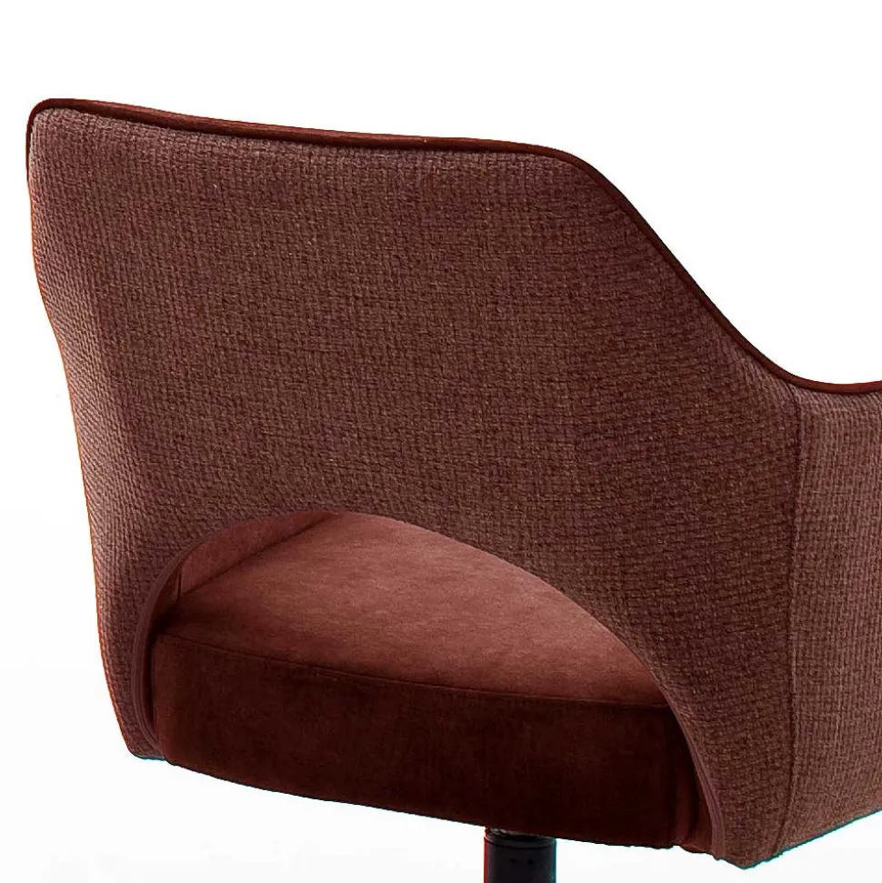 Velours Armlehnstühle in Rostfarben - Fiorello (2er Set)