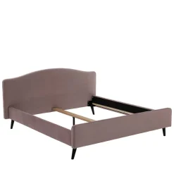 Velours Bettgestell in Altrosa - Unegra