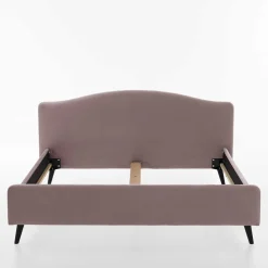 Velours Bettgestell in Altrosa - Unegra