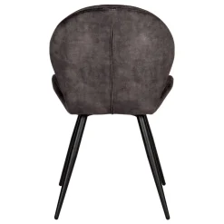 Velours Esstischstuhl in Anthrazit - Macereta (2er Set)