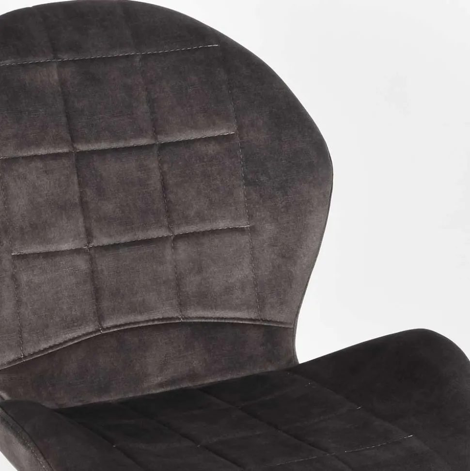 Velours Esstischstuhl in Anthrazit - Macereta (2er Set)