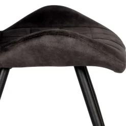 Velours Esstischstuhl in Anthrazit - Macereta (2er Set)