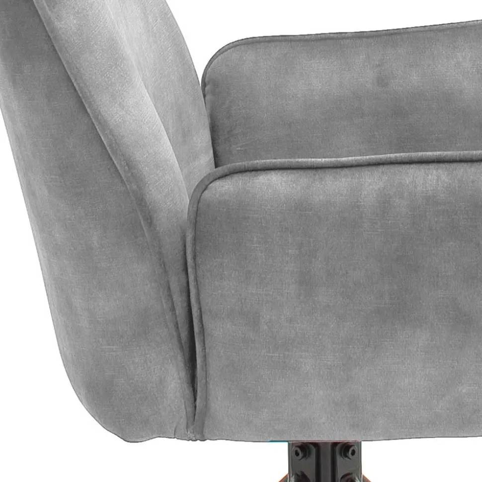 Velours Küchenstuhl mit Armlehnen - Jeremy (2er Set)