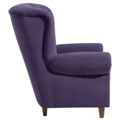 Velours Ohrenbackensessel in Violett - Salut