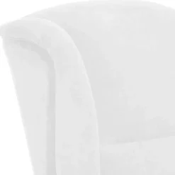 Velours Ohrensessel in Cremeweiß - Clamps