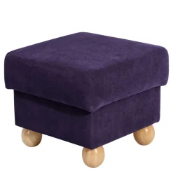 Velours Ohrensessel in Violett - Sotonio