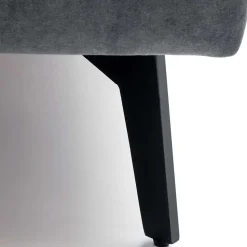 Velours Polsterbett in Anthrazit - Laterna