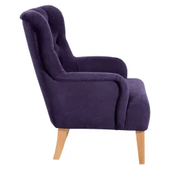 Velours Polstersessel in Violett - Beliava