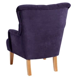 Velours Polstersessel in Violett - Beliava