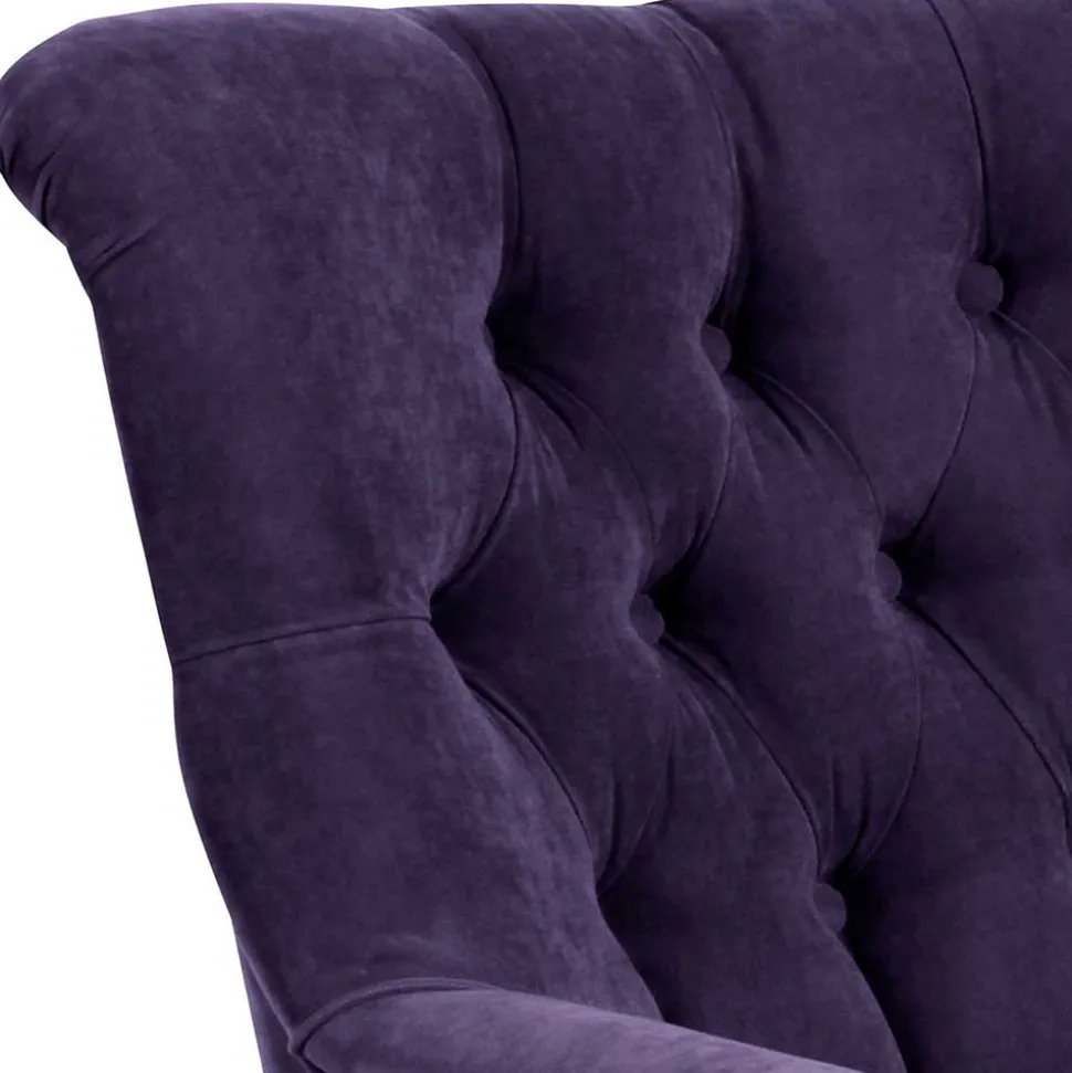 Velours Polstersessel in Violett - Beliava