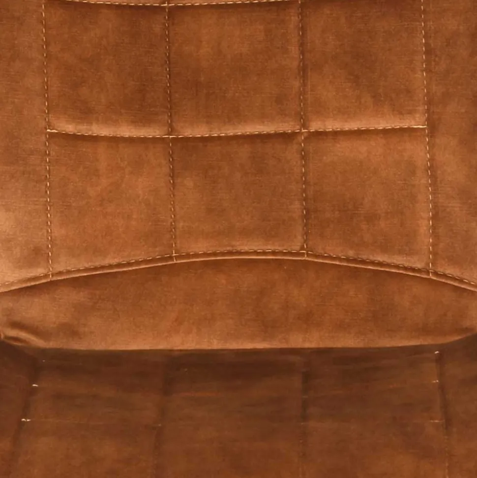 Velours Polsterstuhl in Ocker - Rafu (2er Set)