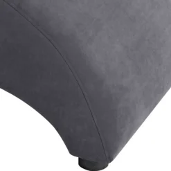 Velours Sessel in Anthrazit und Nussbaum - Izmael