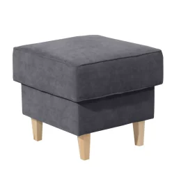 Velours-Ohrenbackensessel in Anthrazit - Marietta