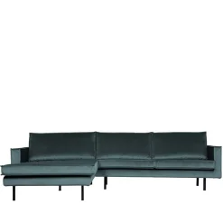 Velvet Polsterecke in Petrol & Schwarz - Fledos