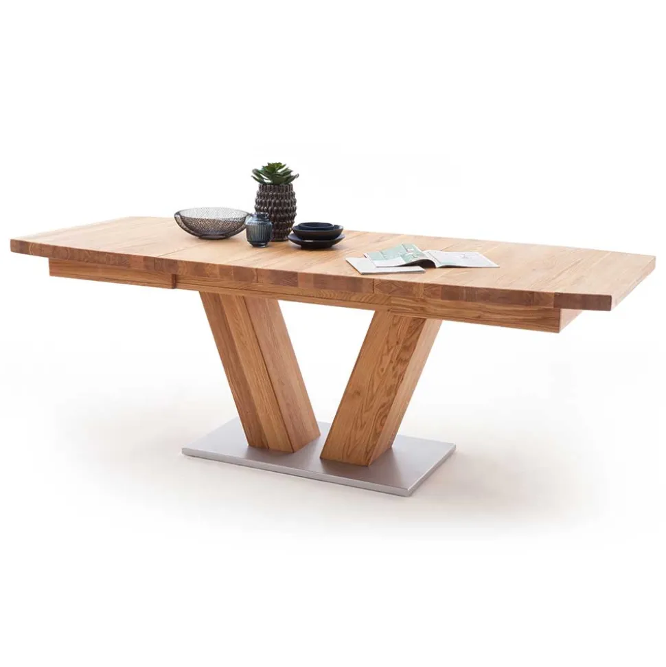 Verlängerbarer Bootsdesign Tisch aus Wildeiche - Peng