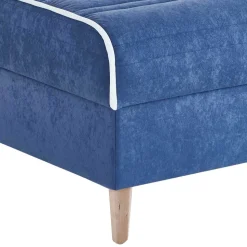Verstellbare Daybed Polsterliege in Blau Samt - Blackbird