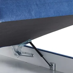 Verstellbare Daybed Polsterliege in Blau Samt - Blackbird