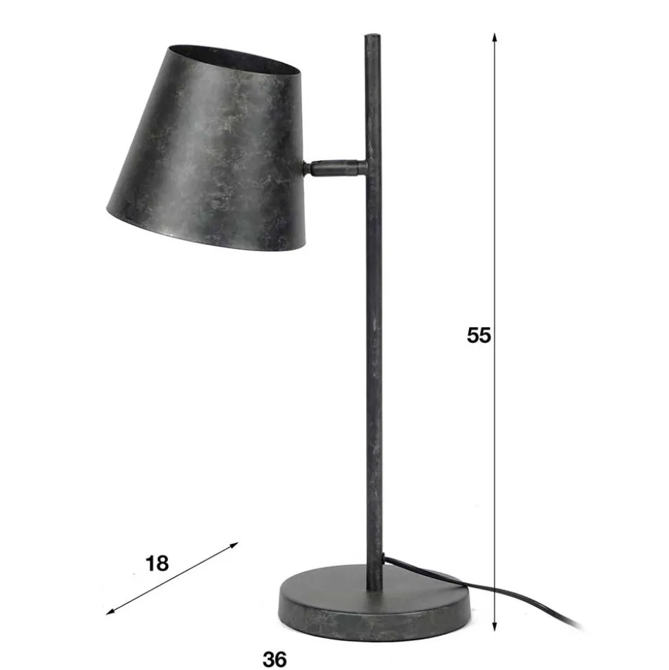 Verstellbare Tischleuchte mit Metallschirm - Liarisa