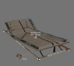 Verstellbarer Federholzrahmen mit 7-Zonen-Stützsystem - Gina