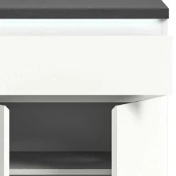 Vertiko für Schuhe in Weiß mit Dunkelgrau - Suad