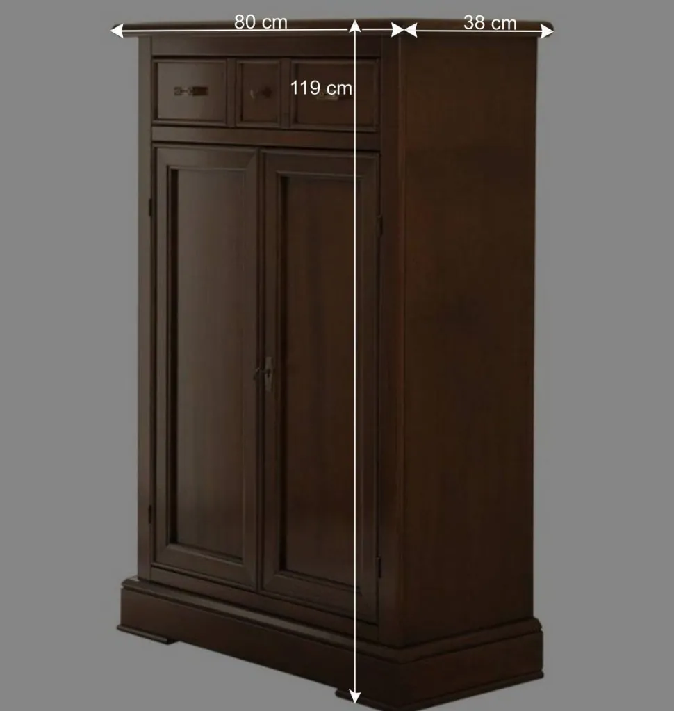 Vertiko Kommode in Walnussfarben Antik - Istefanio