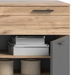 Vertiko Schuhkommode in Wildeiche NB & Grau - Depart