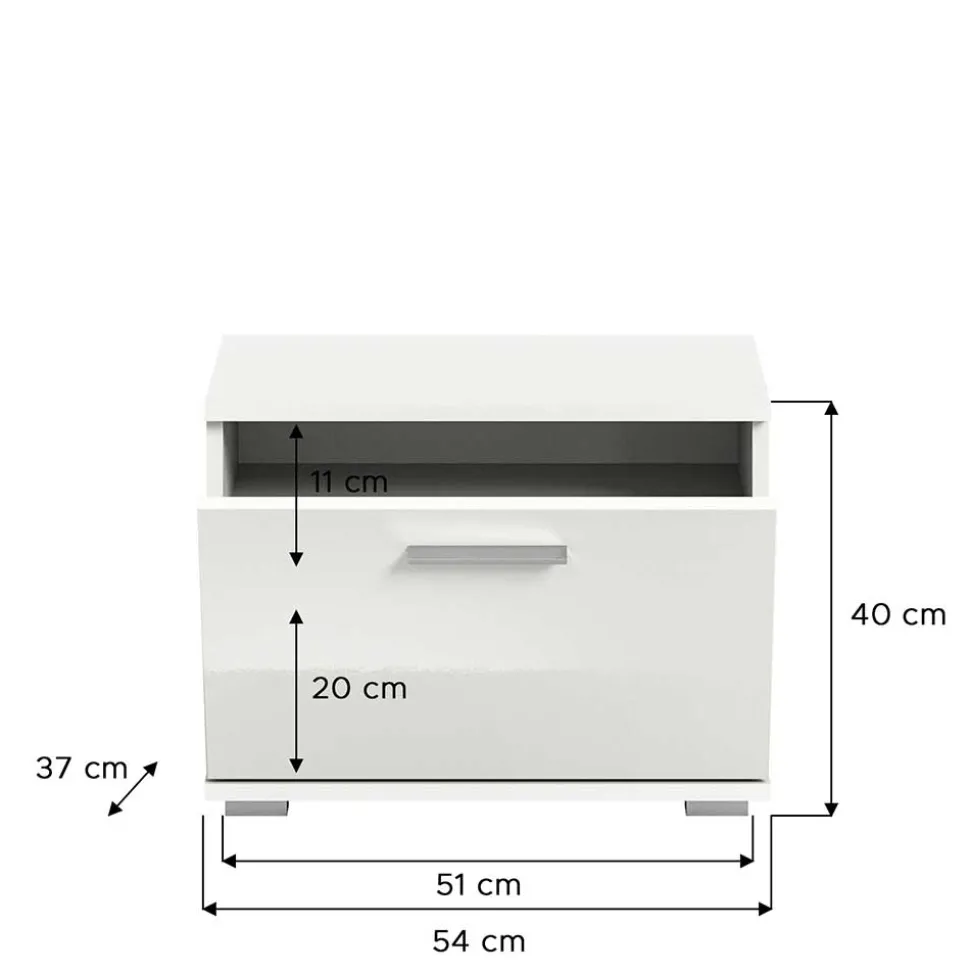 Vierteilige Garderobenkombination in Weiß - Rugova