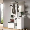 Vierteiliges Garderobenmöbel Set in modernem Design - Rugova