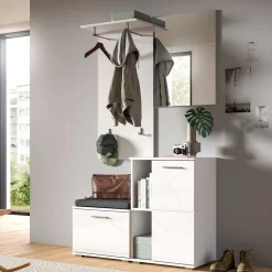 Vierteiliges Garderobenmöbel Set in modernem Design - Rugova