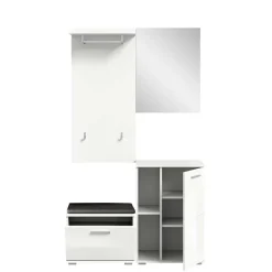 Vierteiliges Garderobenmöbel Set in modernem Design - Rugova