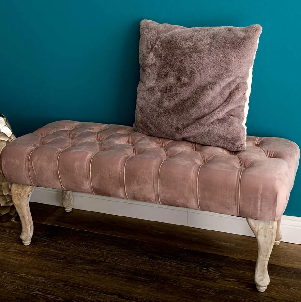 Vintage Bank in Altrosa Samt - Ruo