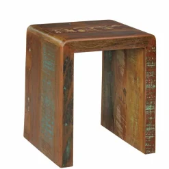 Vintage Beistelltisch Dencig aus Altholz mehrfarbig