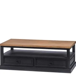 Vintage Couchtisch mit Schubladen & Ablage - Niovan