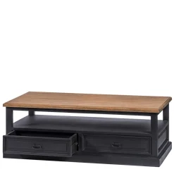 Vintage Couchtisch mit Schubladen & Ablage - Niovan