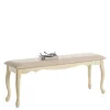 Vintage Design Esstischbank in Creme - Lesnoa