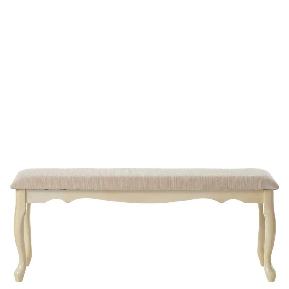 Vintage Design Esstischbank in Creme - Lesnoa